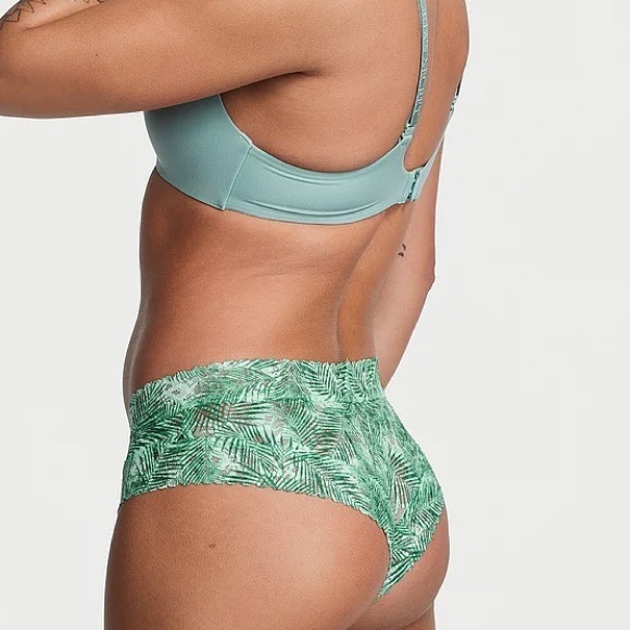 Victoria's Secret The Lacie Cheeky Panty Green Palms XL NEW - Picture 4 of 6